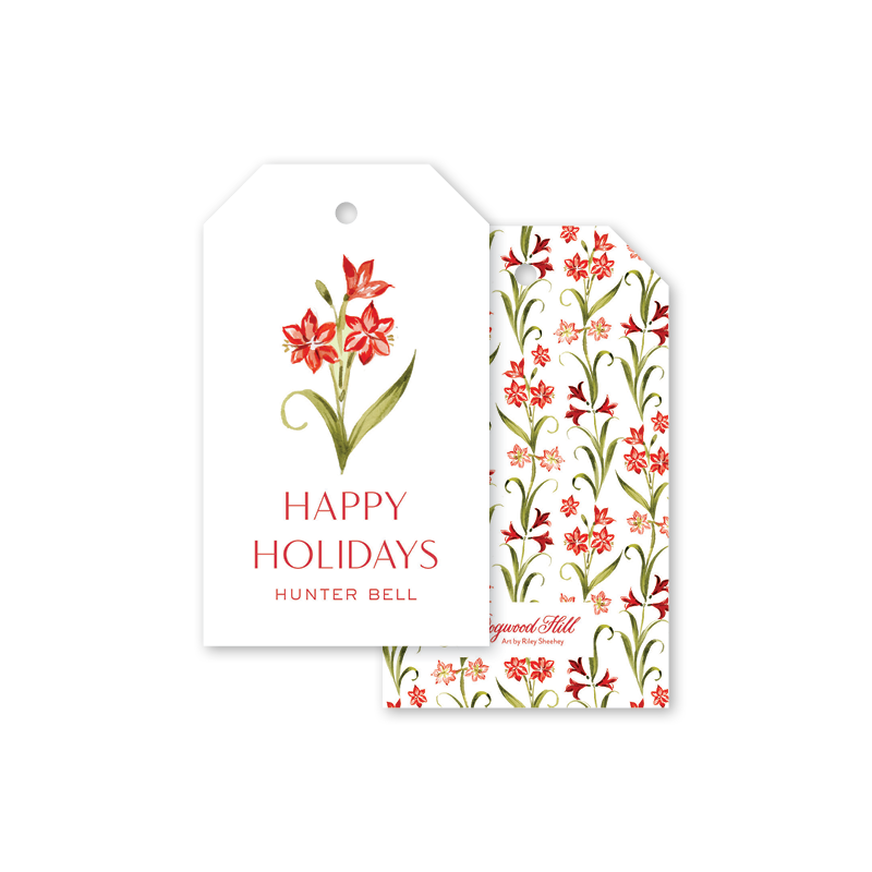 Bella Garden Amaryllis Holiday Gift Tags– Dogwood Hill